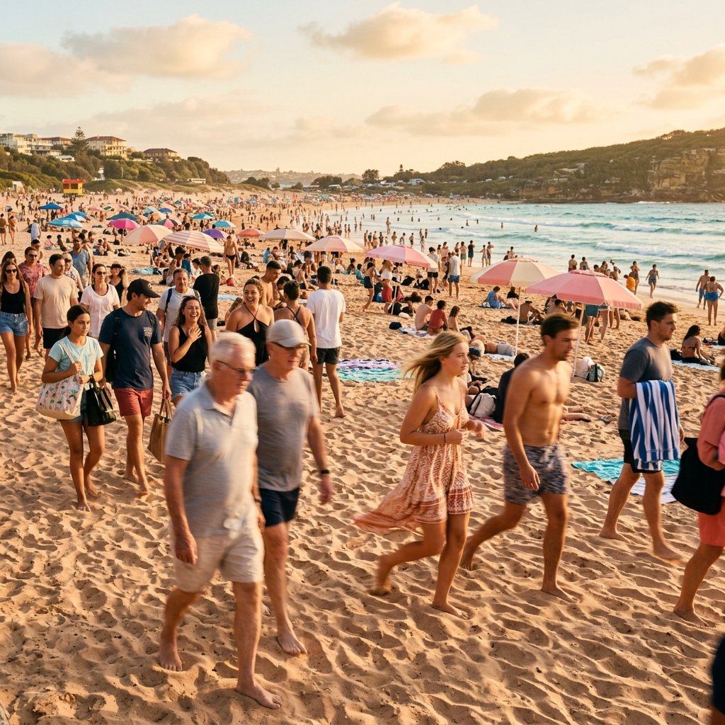 Navigating beach crowds: agility in real life