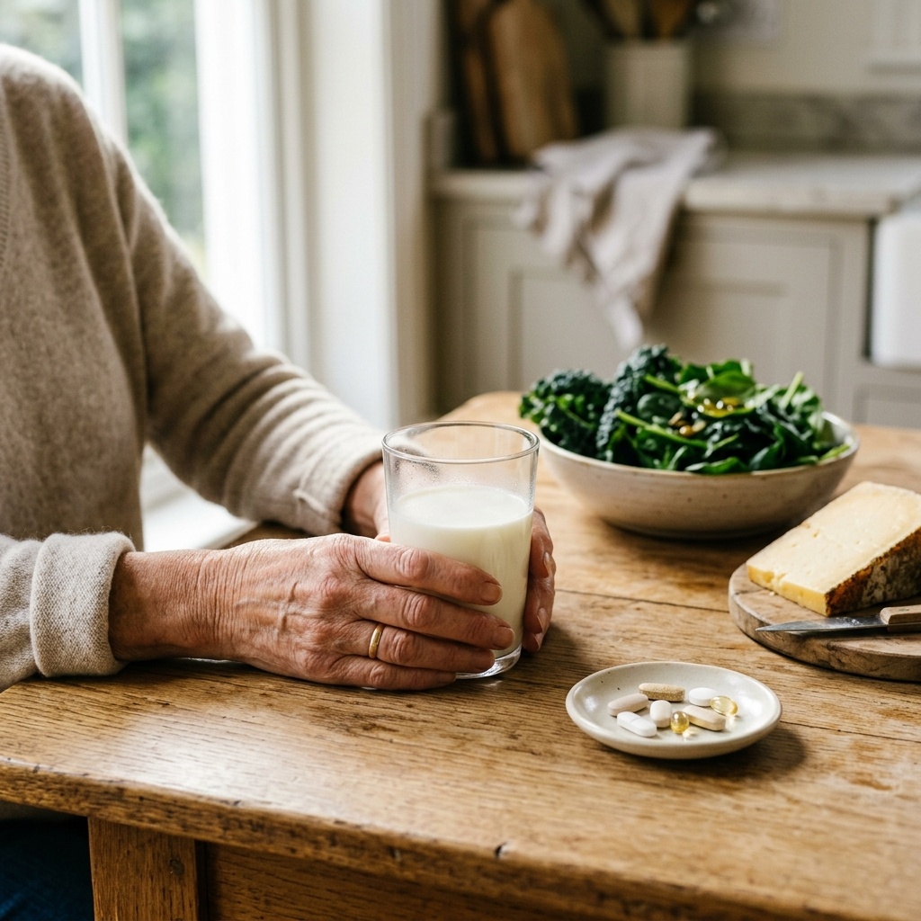 Calcium and vitamin D supplements alongside bone-health and fracture-prevention research