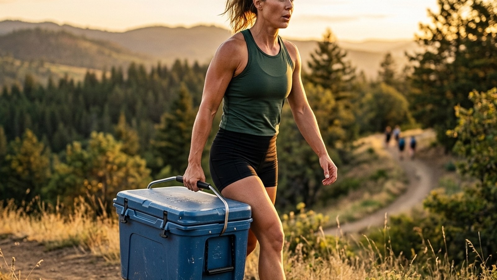 How to carry a loaded cooler safely: the asymmetric-load case