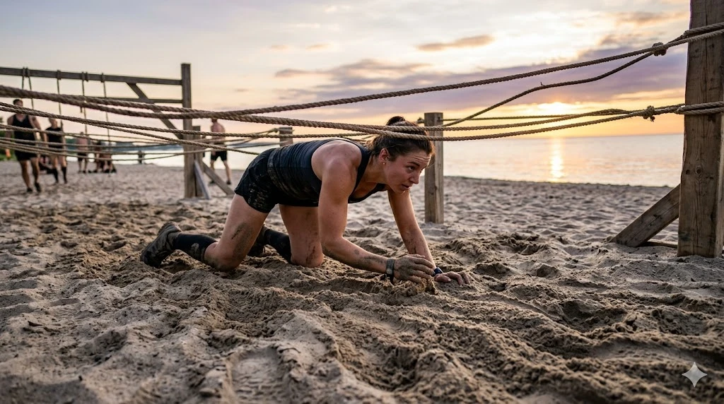 Obstacle-course racing beach prep: sand, surf, and shoulder fatigue