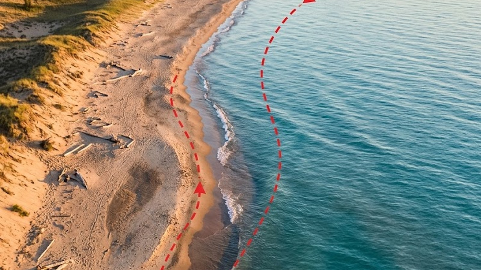 Open-Water Swim Training Routes Along the Wasaga Shoreline