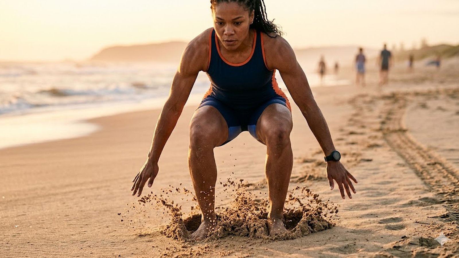 Peer-reviewed protocol for sand plyometrics: lower impact, lower soreness, surface-specificity trade-offs, not recommended populations, and three fiel