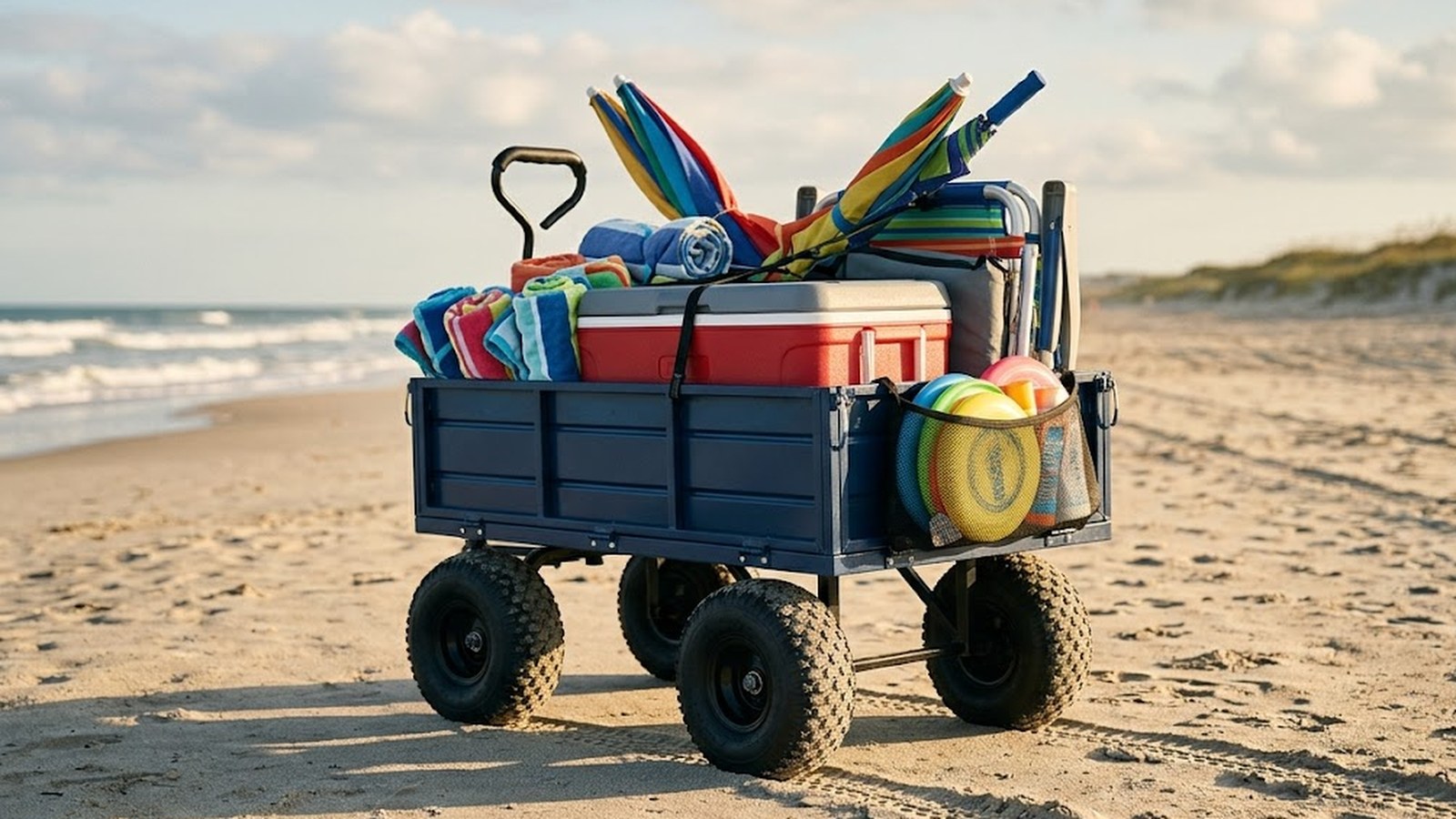 Pulling a beach wagon: posterior-chain conditioning in plain sight