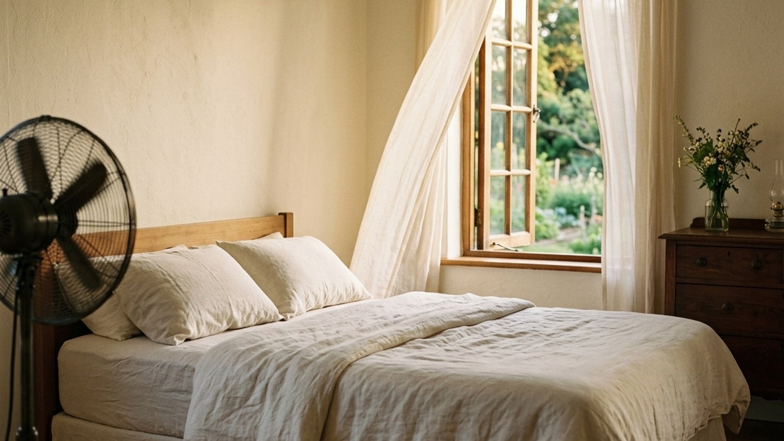 Body-temperature drop is what gates sleep onset. In Wasaga summer humidity, an 18 to 19 degree Celsius bedroom is the recovery variable most readers u