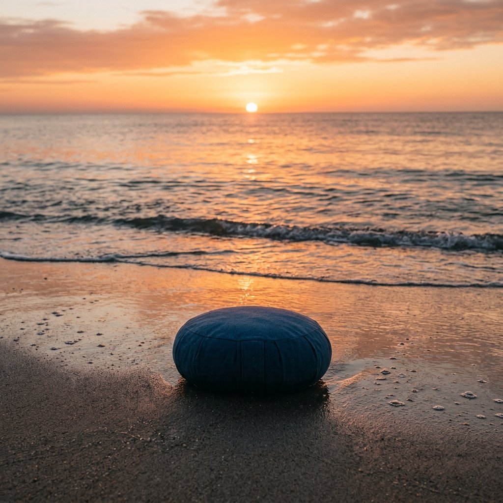 Sunrise meditation on the shore