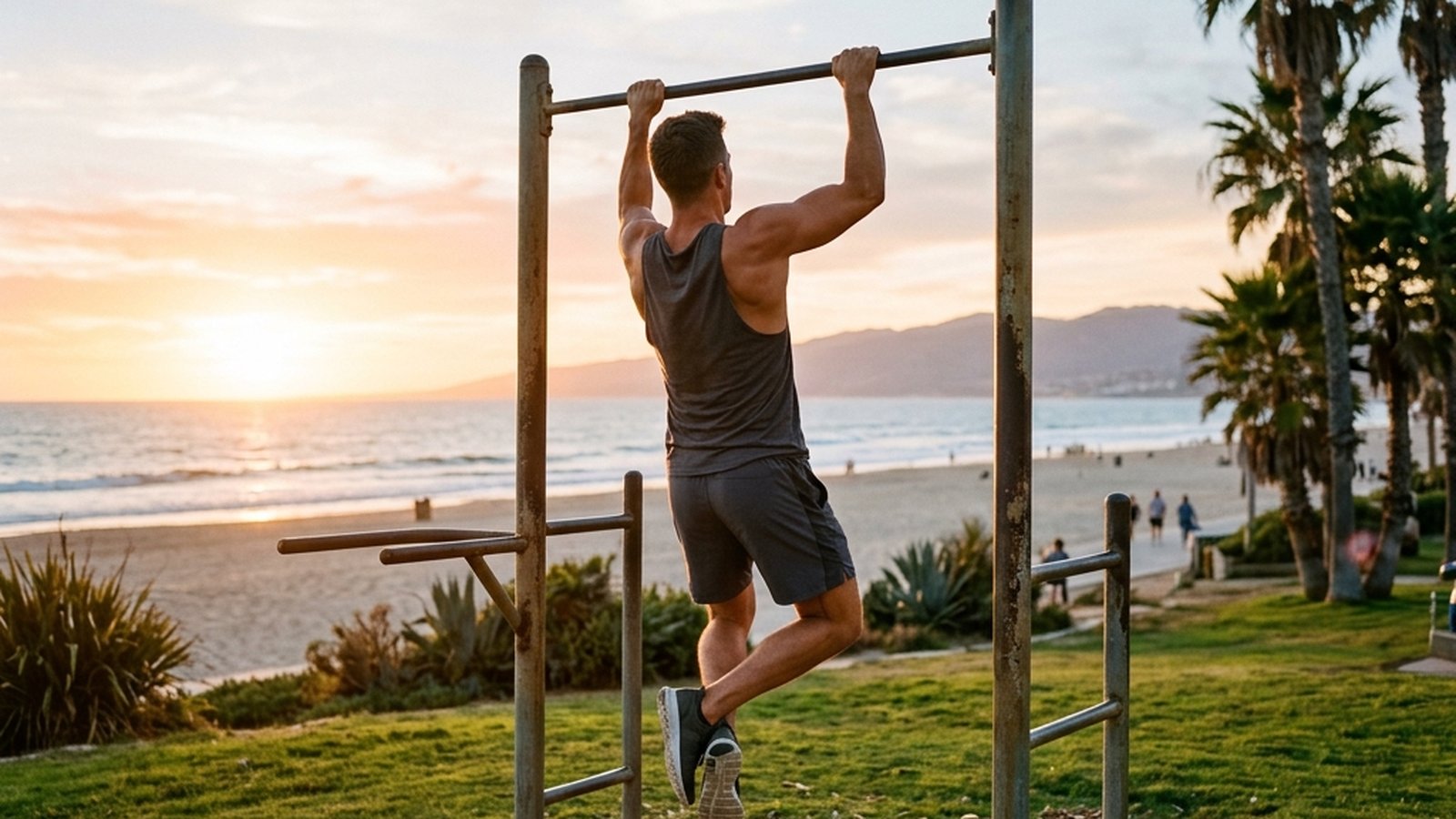Hyper-local guide to outdoor exercise equipment installations in Wasaga Beach Town parks. The 30-minute circuit protocol, beginner-through-advanced pr